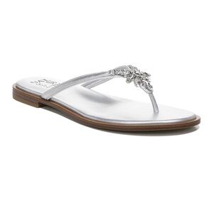 NATURALIZER | Liliana rhinestone embellished thong/flip flop sandals silver
